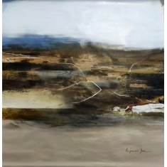 L'passo Benjamin, 48 x 48 Inch, Acrylic on Canvas, Abstract Paintings, AC-LPB-028
